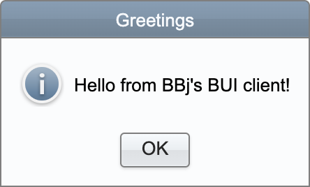 The same message box in the BUI client, drawn in the browser.