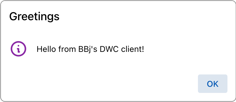The message box in the DWC with the default theme.
