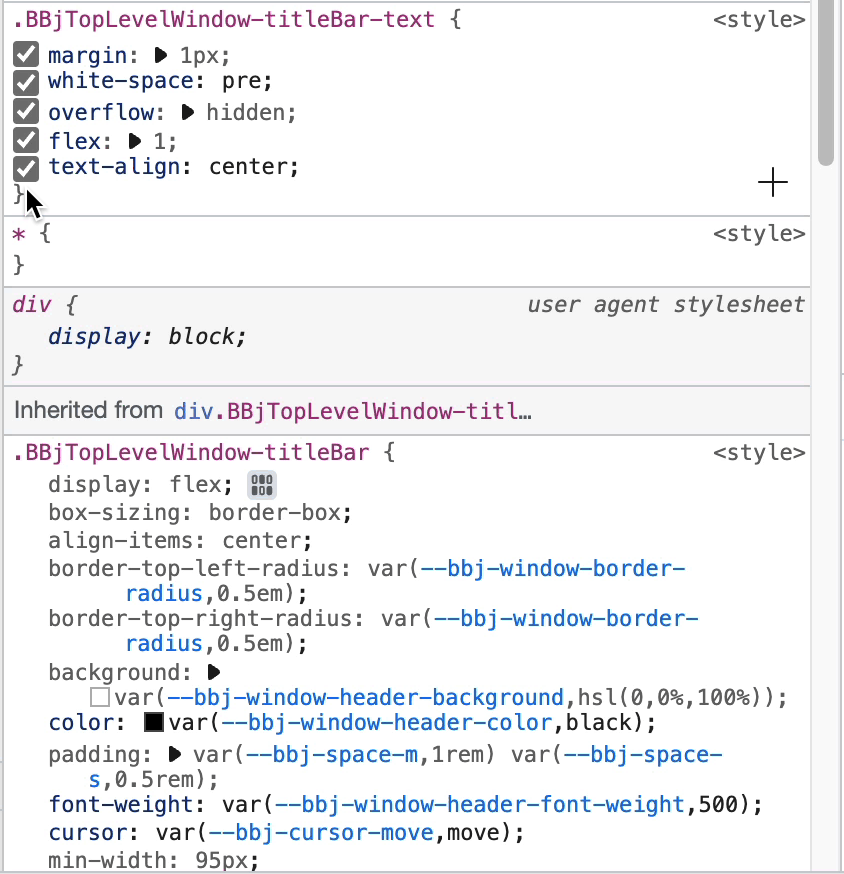 DWC CSS Variable Code Completion