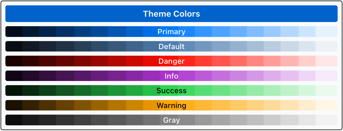 DWC Themer showing color themes