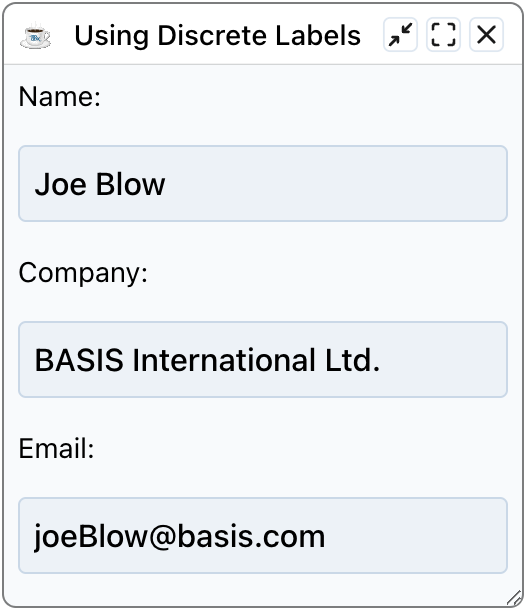 Discrete Labels Comparison