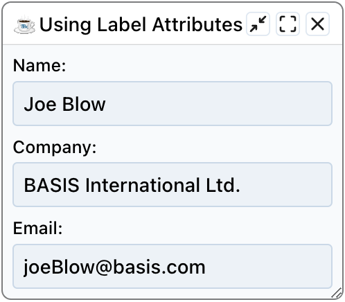 Label Attributes Demo